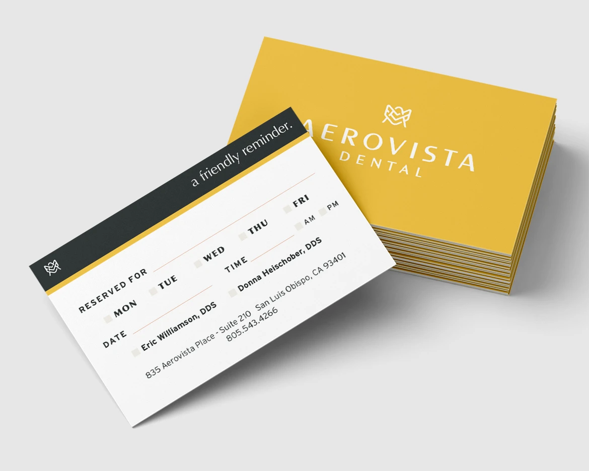 Aerovista Appointment Reminder Cards