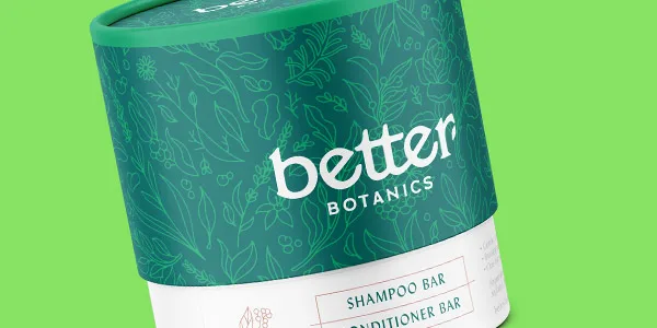 Better Botanics bath and body product packaging brand