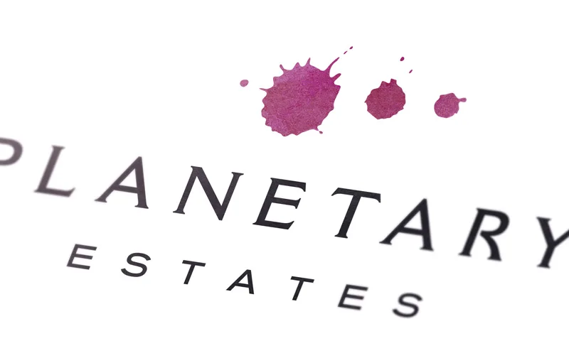 Planetary Estates creative wine brand details
